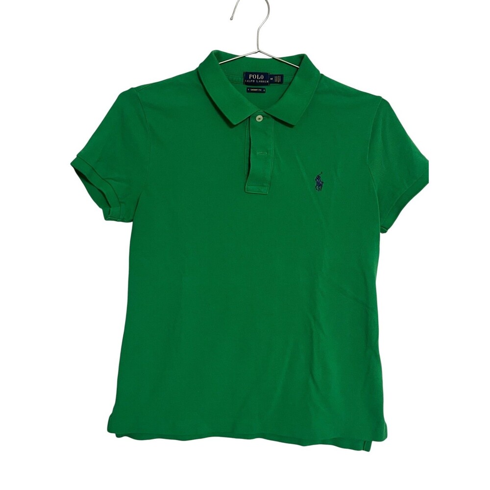 Ralph Lawren Polo Kid's Green Skinny Fit Short Sleeve Polo Shirt, Size M Golf.